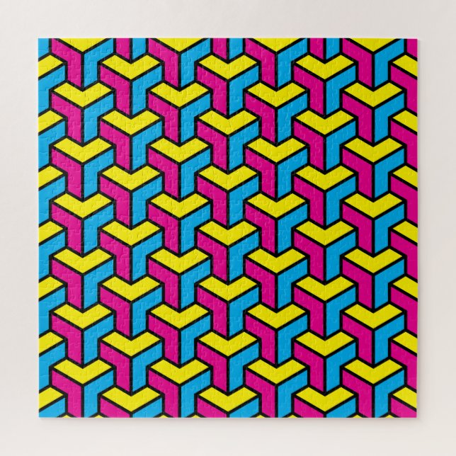 Lebendiger geometrischer optische Illusionsblock C (Vertikal)