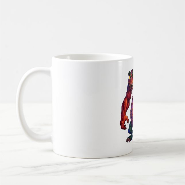 Lebendiger Glutdrache Kaffeetasse (Links)
