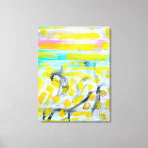 Lebendiger goldener Horizont-Abstrakt Leinwanddruck