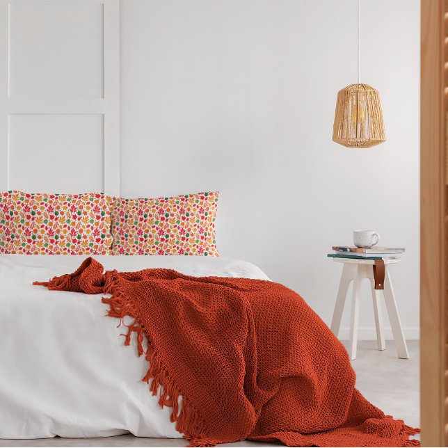 Lebendiger Herbst hinterlässt mehrfarbiges Muster Kissenbezug (Vibrant Autumn Leaves Multi-Colored Pattern Pillow Case)