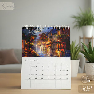 Lebendiger Impasto-Kunstkalender 2026 Kalender
