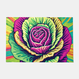 Lebendiger Kohl Pop Art Fußmatte