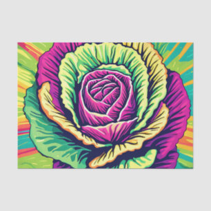 Lebendiger Kohl Pop Art Seidenpapier