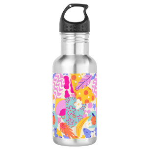 Lebendiger Maxi-Patchwork Edelstahlflasche