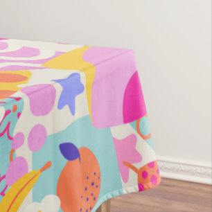 Lebendiger Maxi-Patchwork Tischdecke