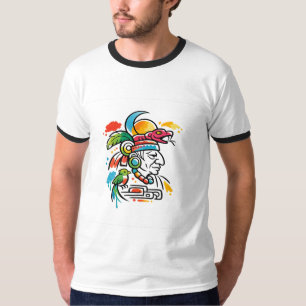 Lebendiger Mayanpriester mit Schlangenkopfschmuck T-Shirt