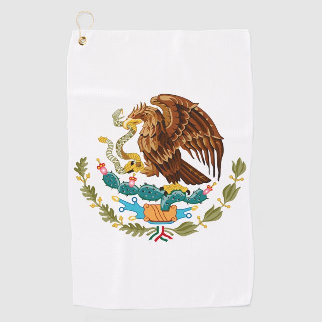 Lebendiger Mexikanischer Adler Golfhandtuch (Vorderseite)