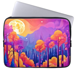 Lebendiger mondbeschienener Wald Laptopschutzhülle