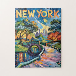 Lebendiger New York Central Park USA Van Gogh Stil