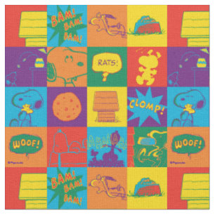 Lebendiger Peanuts-Comicstrip-Block Stoff