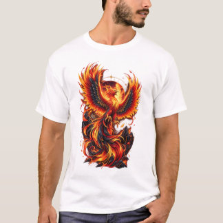 Lebendiger Phoenix-Feuerbird-Fantasy-Kunst-Design T-Shirt