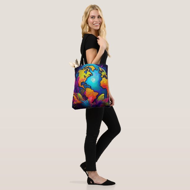 Lebendiger Planet - tropisches Erddesign Tasche (Am Model)