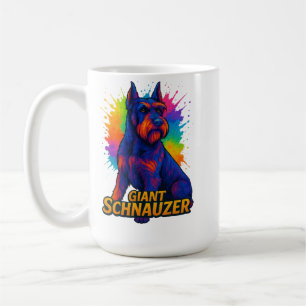 Lebendiger Pop-Art-Riesenschnauzer Kaffeetasse