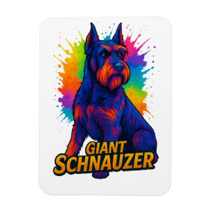 Lebendiger Pop-Art-Riesenschnauzer Magnet