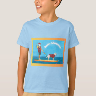 Lebendiger Print blauer Weihnachts-Weihnachten-Shi T-Shirt