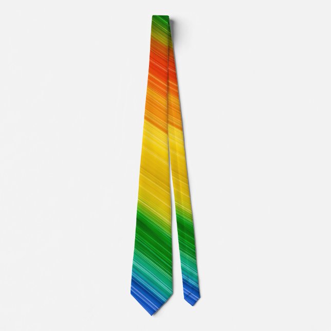 Lebendiger Regenbogen der Farben Krawatte (Vorderseite)