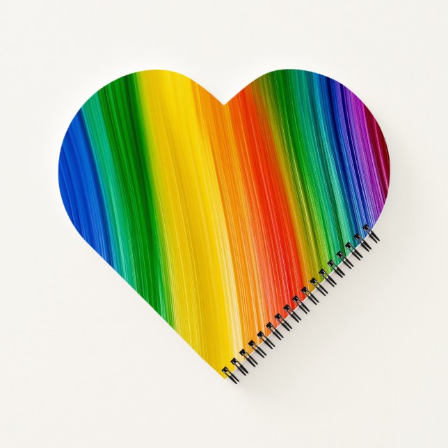 Lebendiger Regenbogen der Farben Notizbuch (Rückseite)