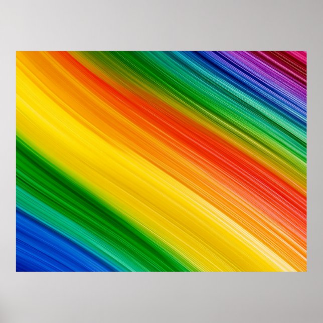 Lebendiger Regenbogen der Farben Poster (Vorne)