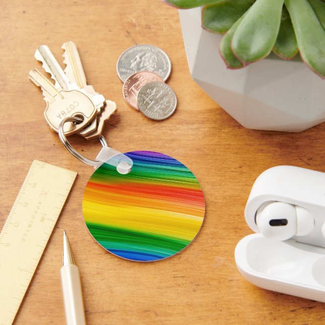 Lebendiger Regenbogen der Farben Schlüsselanhänger (Schreibtisch)