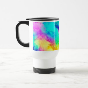 Lebendiger Regenbogen Fluffige Felltextur-75201 Reisebecher