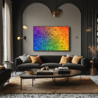 Lebendiger Regenbogen-Geometrischer Dreiecksverlau