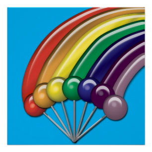 Lebendiger Regenbogen-Lutscher Candy Pop Art  Poster