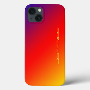 Lebendiger Regenbogen, Name, rot-orange-gelb iPhone 13 Hülle