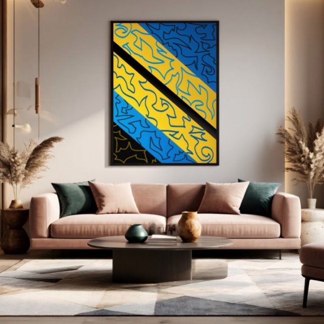 Lebendiger Rhythmus Abstract  Poster (Von Creator hochgeladen)