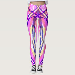 Lebendiger, rosa, blau, gelb, funky Gym Leggings