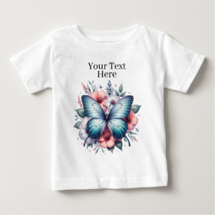 Lebendiger Schmetterlings-Blumenstrauß Art-96283 Baby T-shirt