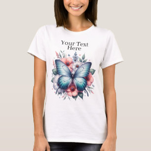 Lebendiger Schmetterlings-Blumenstrauß Art-96283 T-Shirt