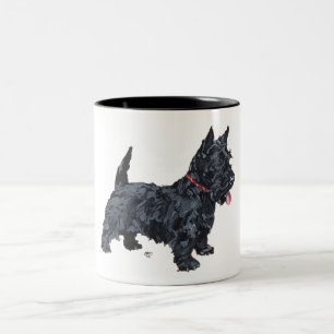 Lebendiger Scottie-Hund Zweifarbige Tasse
