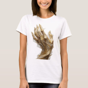Lebendiger Silberner ABSTRACT ART Mode Druck T-Shirt