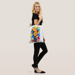 Lebendiger Sommer Botanischer Abstrakter Pop-Art Tasche