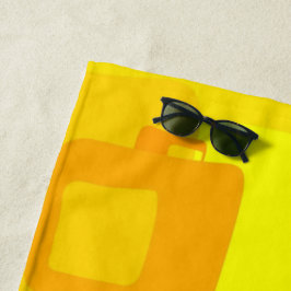Lebendiger Sonnenschein-Fluss – Moderne abstrakte  Strandtuch