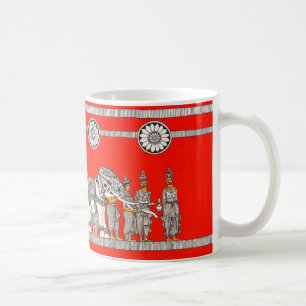 Lebendiger Srilankischer Weißer Elefant Kunstbeche Kaffeetasse