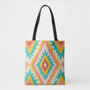 Lebendiger Stamm, kühnes geometrisches Boho-Muster Tasche
