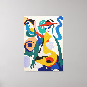 Lebendiger Surrealismus Kubistische Figuren Fine A Leinwanddruck