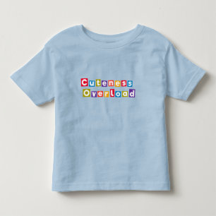 Lebendiger Text mit den Worten Cuteness Overload Kleinkind T-shirt