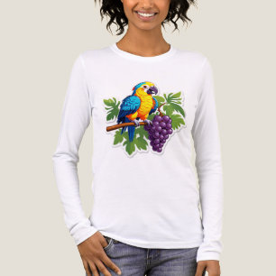 Lebendiger tropischer Papagei mit Trauben Tri-Blend Shirt