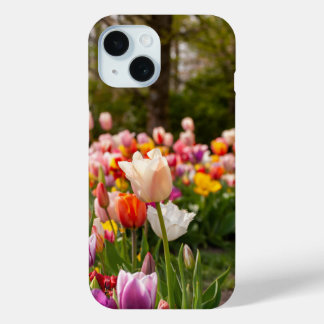 Lebendiger Tulpen-Garten-Naturfotografie iPhone 15 Case-Mate iPhone Hülle