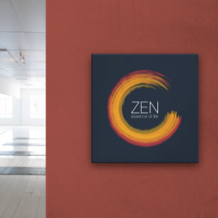 Lebendiger Zen-Leinwanddruck Leinwanddruck