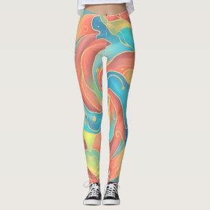 Lebendiges Abstrakt Leggings