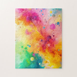 Lebendiges abstraktes Aquarell-Spritzmuster