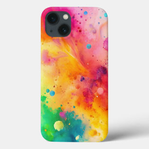 Lebendiges abstraktes Aquarell-Spritzmuster Case-Mate iPhone Hülle