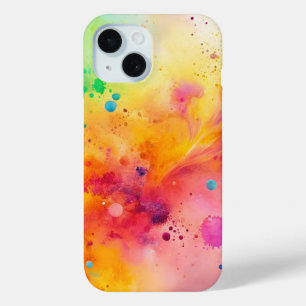 Lebendiges abstraktes Aquarell-Spritzmuster Case-Mate iPhone Hülle