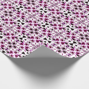Lebendiges abstraktes Blumenmuster Geschenkpapier