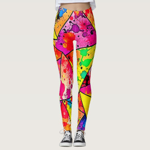 Lebendiges abstraktes Chaos-Enthüllungsdesign Leggings