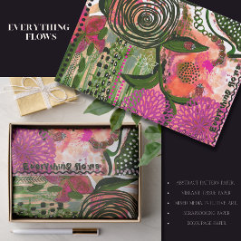 Lebendiges abstraktes Kunst-Tissue-Papier für Scra Seidenpapier