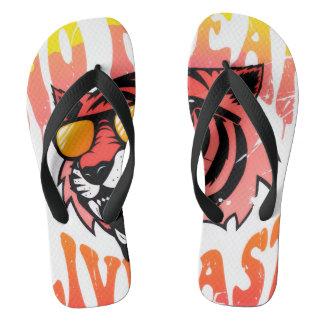 Lebendiges abstraktes Sommer-Geometrie-Muster Flip Flops